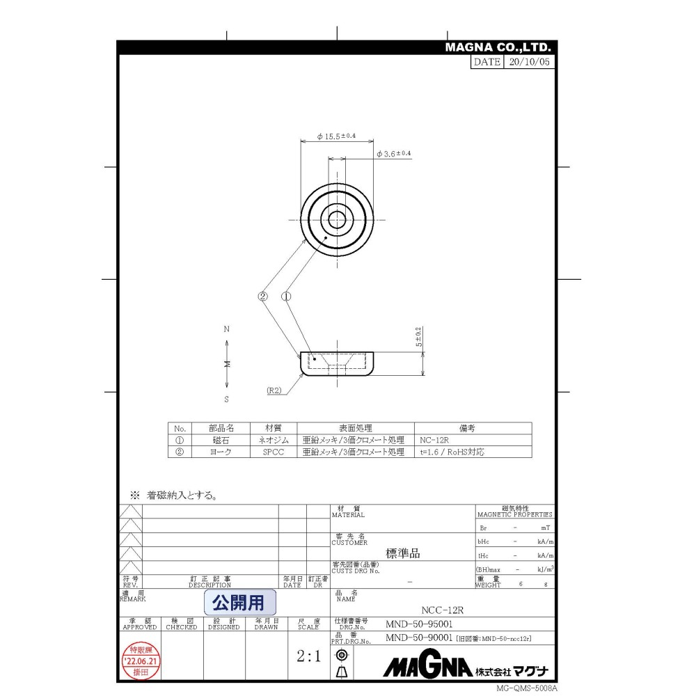 ネオジ マグナ ミナト電機工業 - 通販 - PayPayモール ネオジ磁石